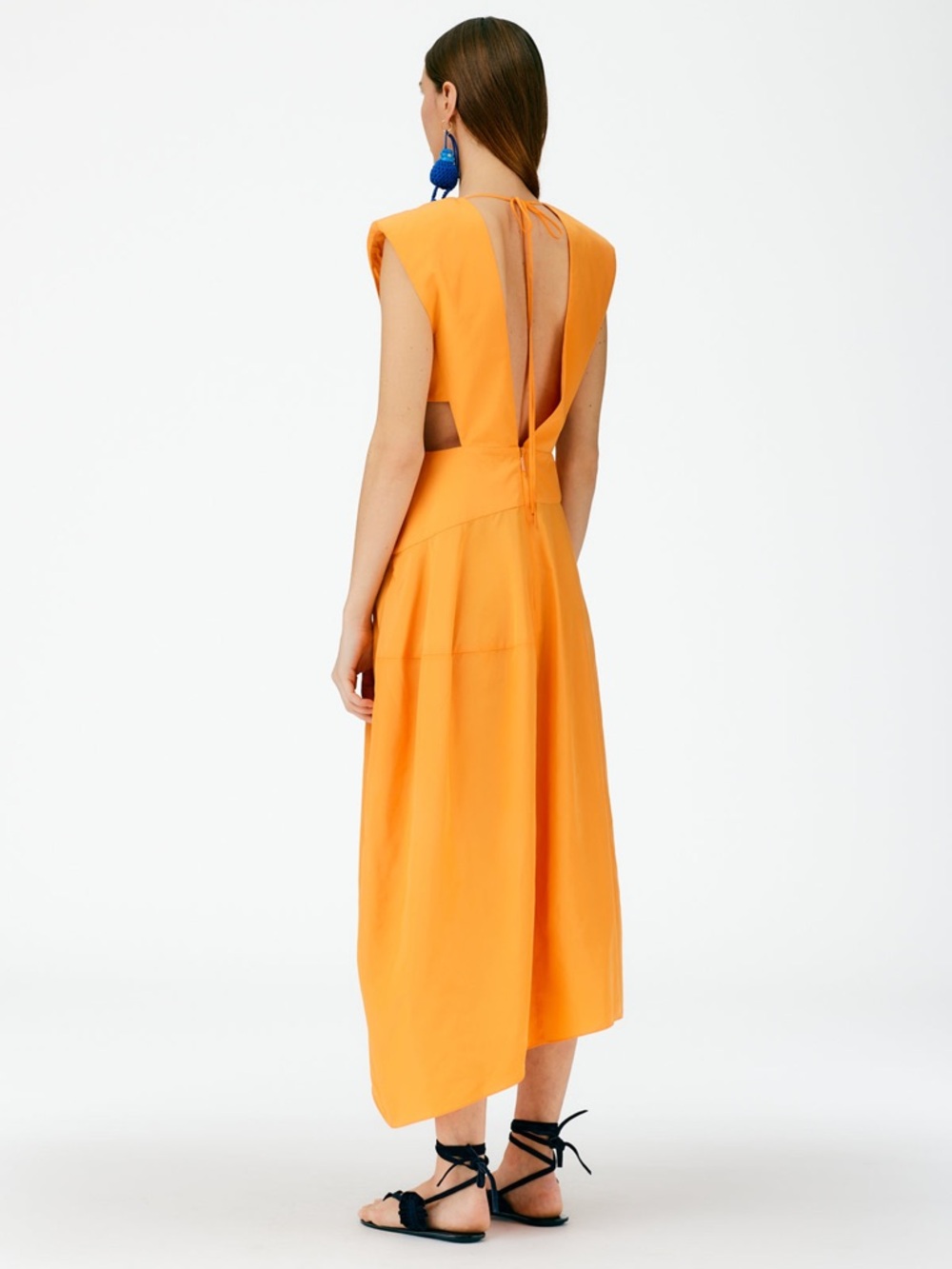 Tibi Orange Italian Sporty Nylon Balloon Dress - Picture 7 of 8